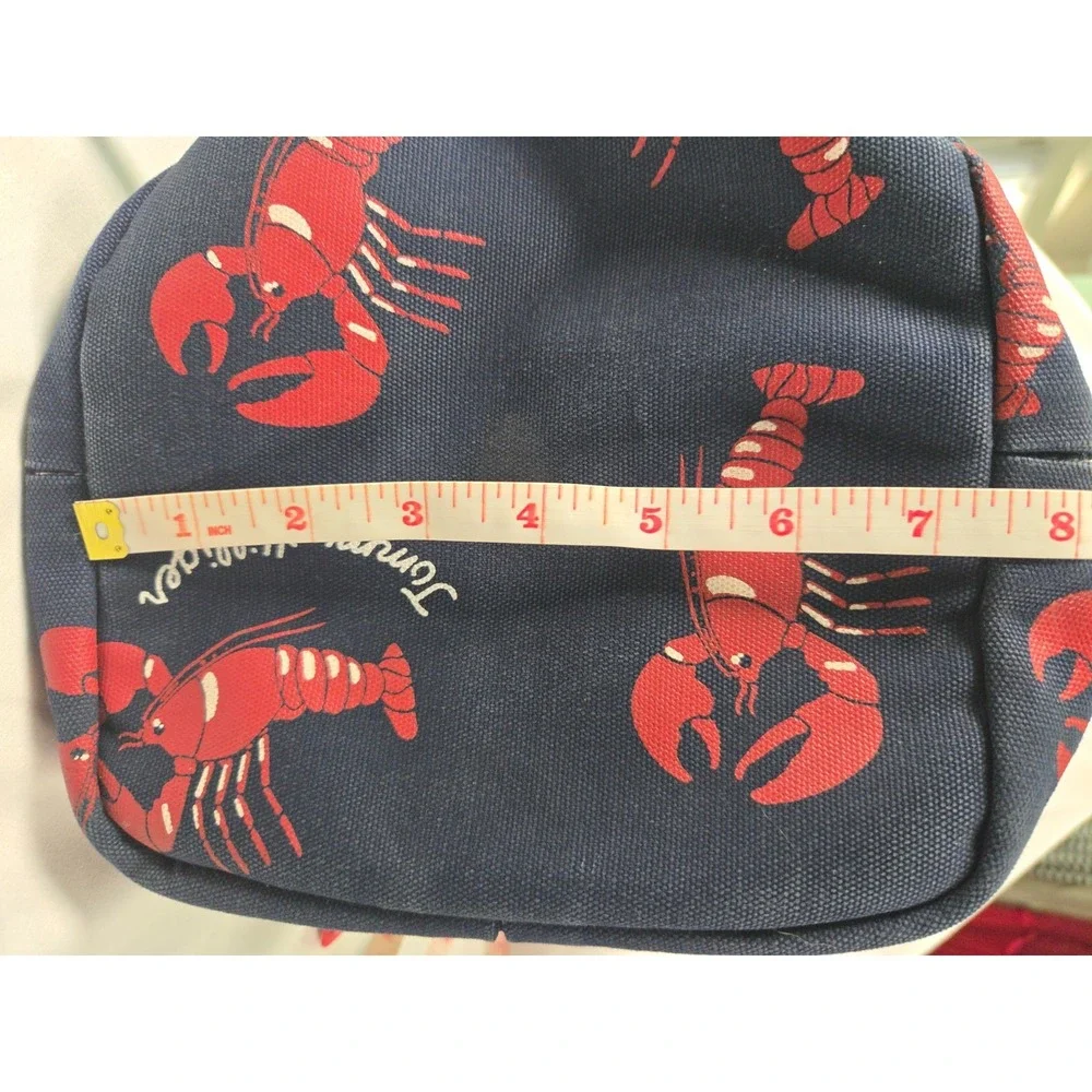 Tommy Hilfiger Lobster Print Canvas Backpack Nautical Coastal Bag